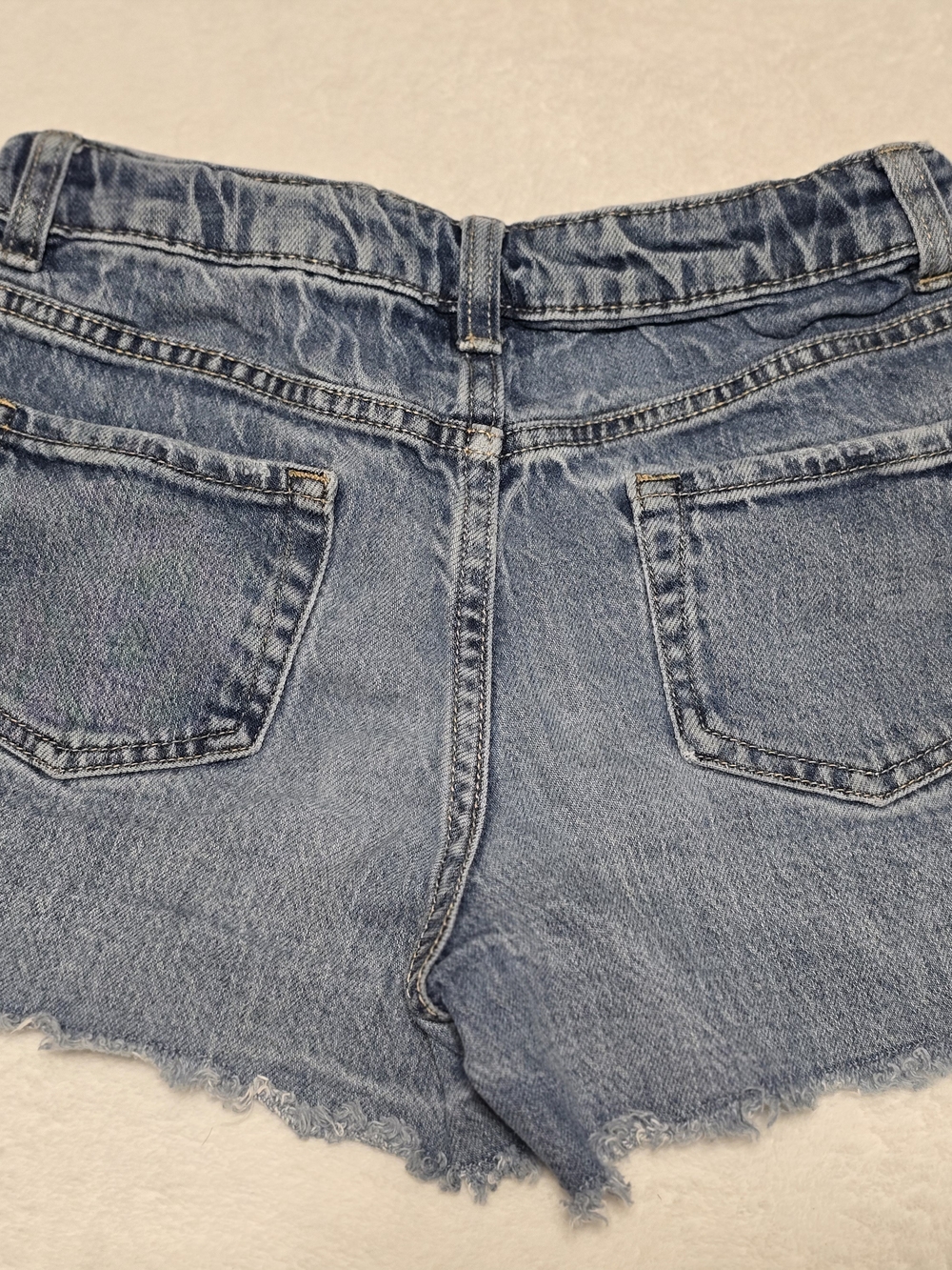 Cat & Jack Girl's Distressed Denim Shorts - Blue - Picture 9 of 9